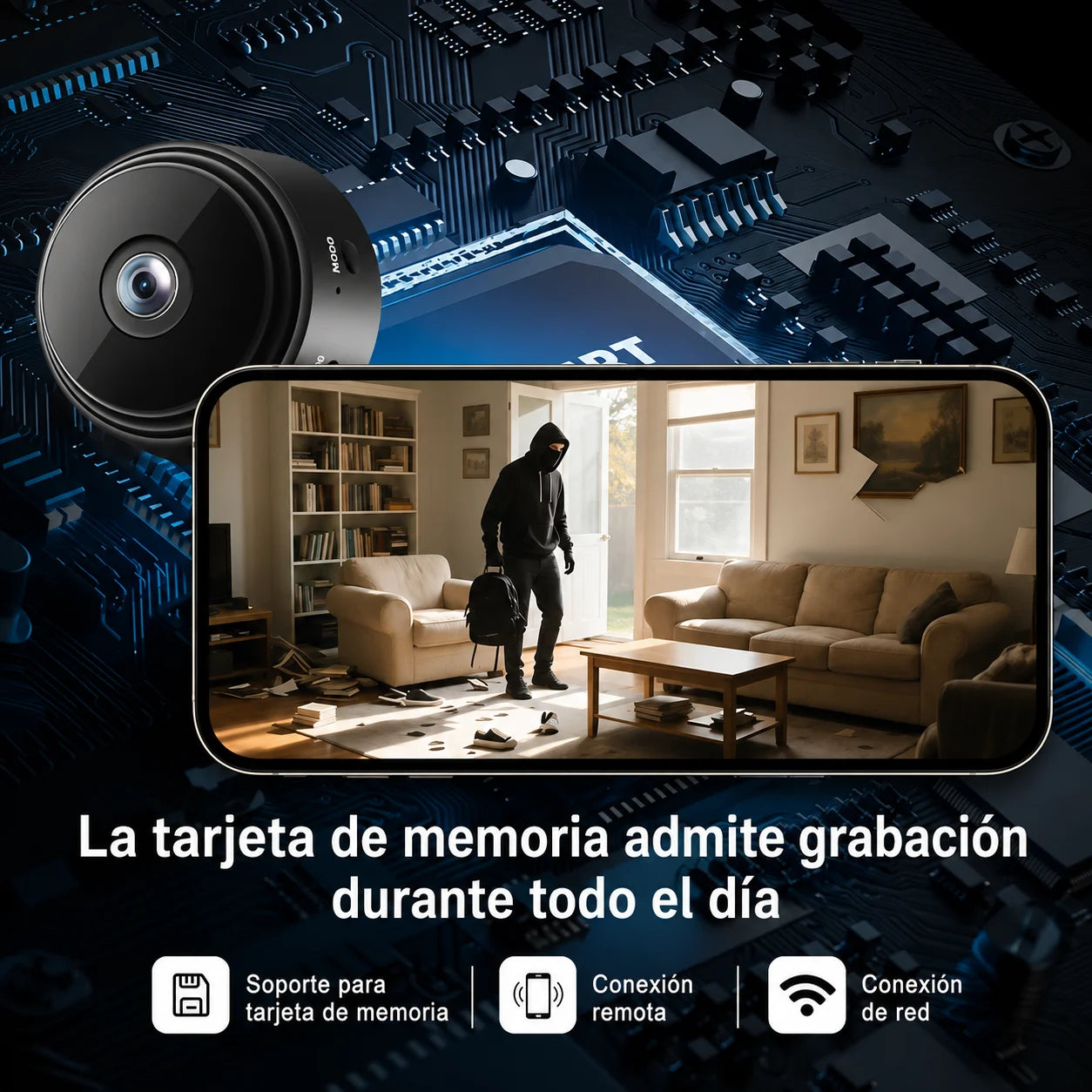 MicroSpy Cam® - Deja de preocuparte al salir de casa: ponla y vigila en vivo