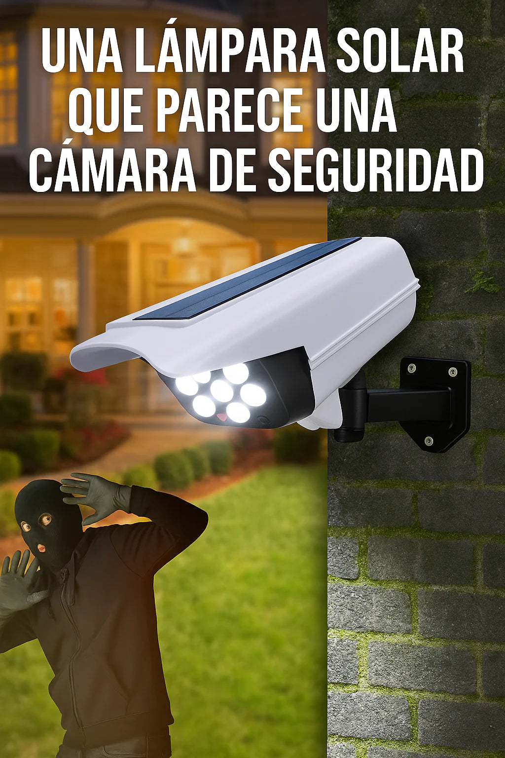 FOCO SOLAR LED TIPO CAMARA