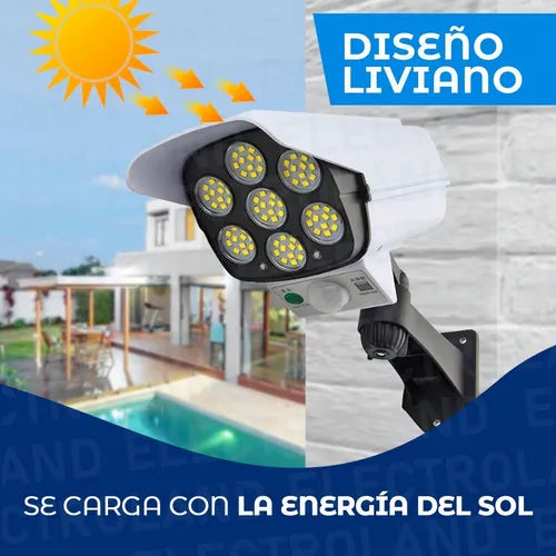 FOCO SOLAR LED TIPO CAMARA