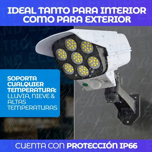 FOCO SOLAR LED TIPO CAMARA