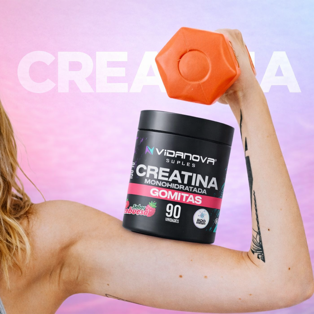 Creatina Monohidratada en Gomitas (90 Unidades) – Mejora tu Rendimiento de Forma Práctica
