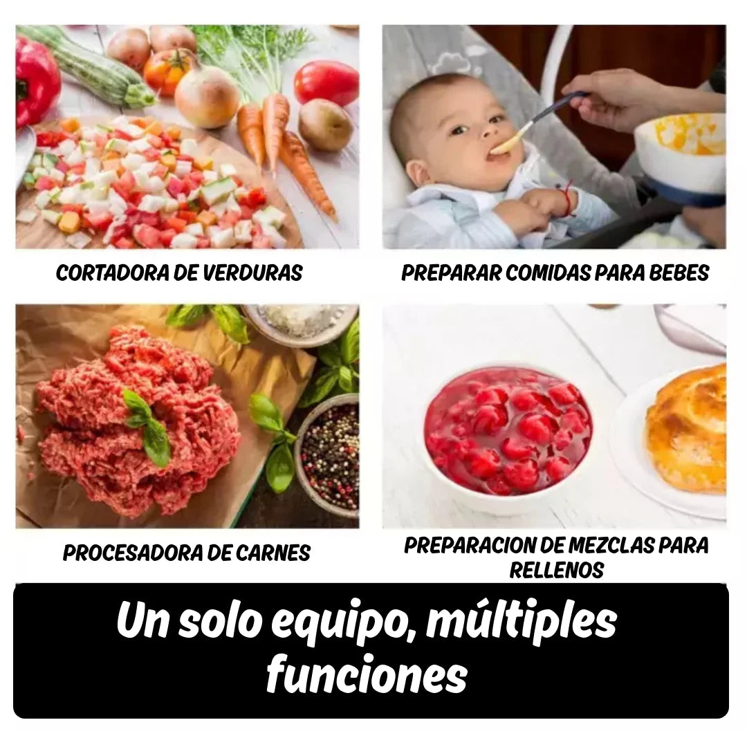 PROCESADORA DE ALIMENTOS 2L ACERO INOXIDABLE