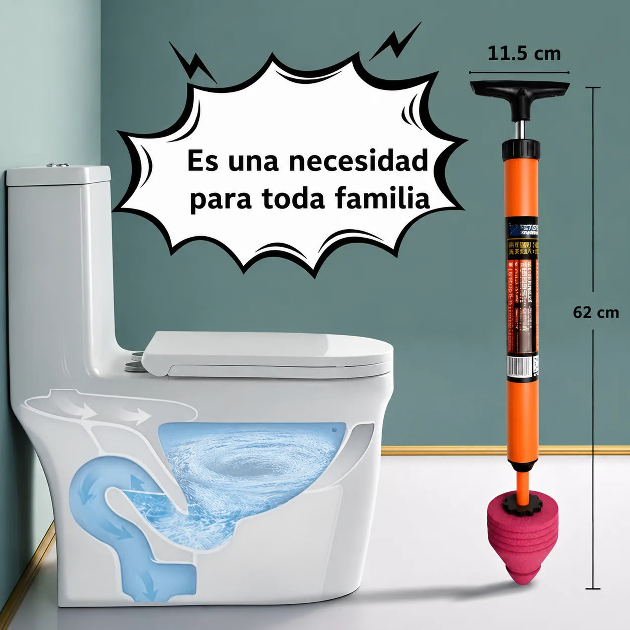 TurboDestapa™ - Destapa obstrucciones difíciles sin llamar al gasfíter