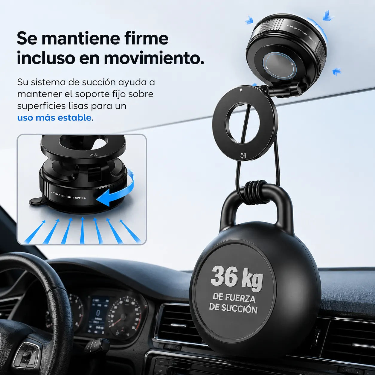 Soporte Magnético 360 Pro™ - Mantén tu celular firme donde más lo necesites