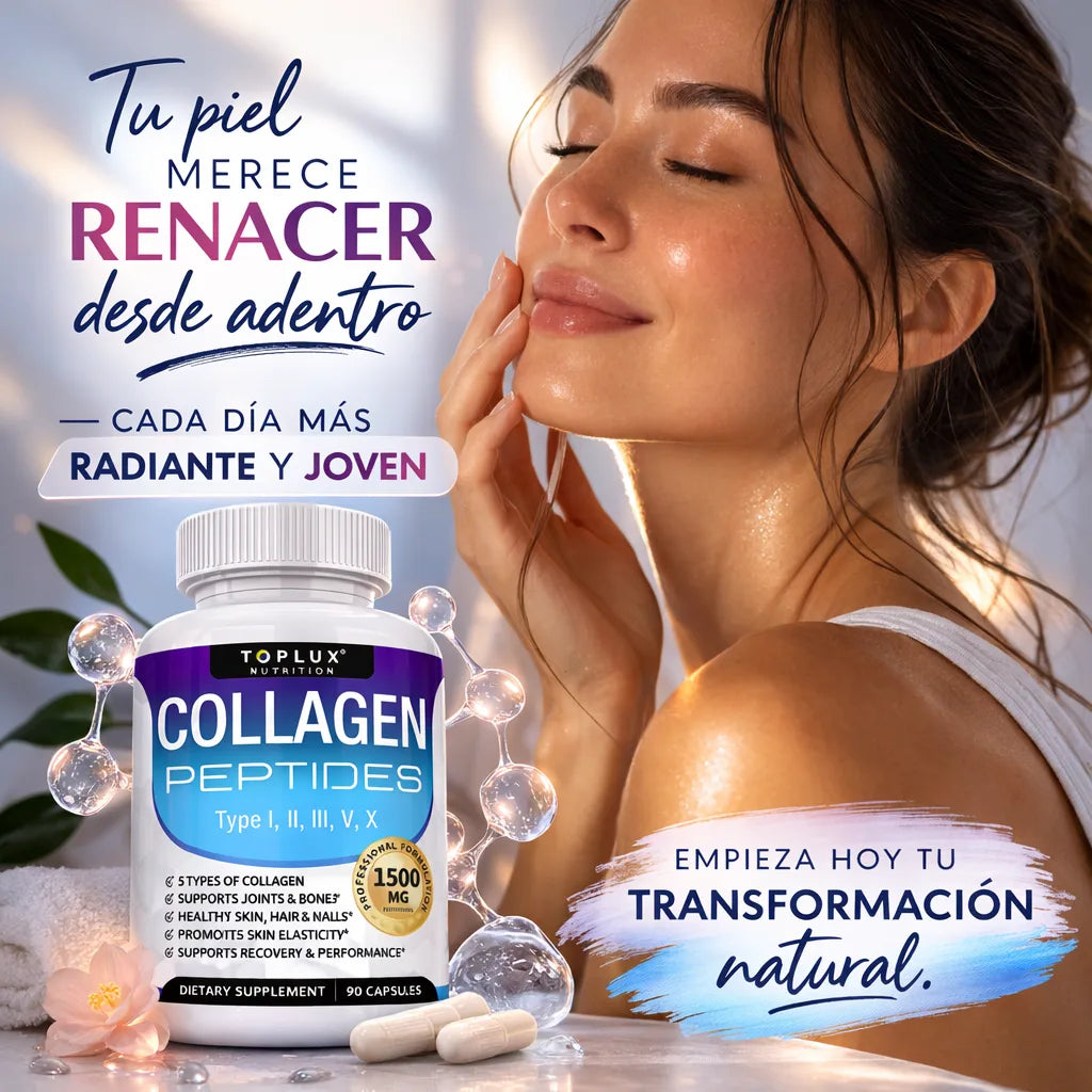 Collagen Peptides™ – Devuélvele vitalidad a tu piel y fuerza a tu cabello con 5 tipos de colágeno