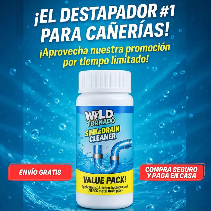 Wild Tornado™ – Destapador y Limpiador de Cañerías Profesional x3
