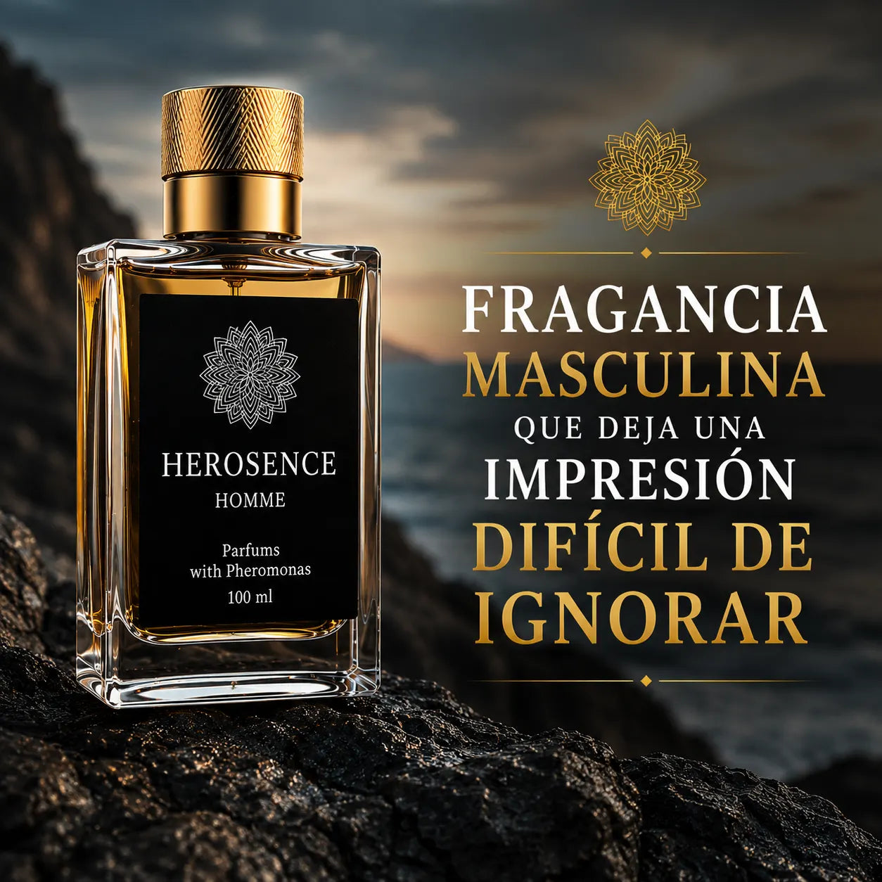 Herosence Perfume con Feromonas - Proyecta seguridad y presencia masculina