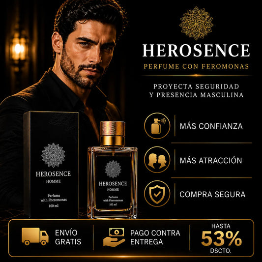 Herosence Perfume con Feromonas - Proyecta seguridad y presencia masculina