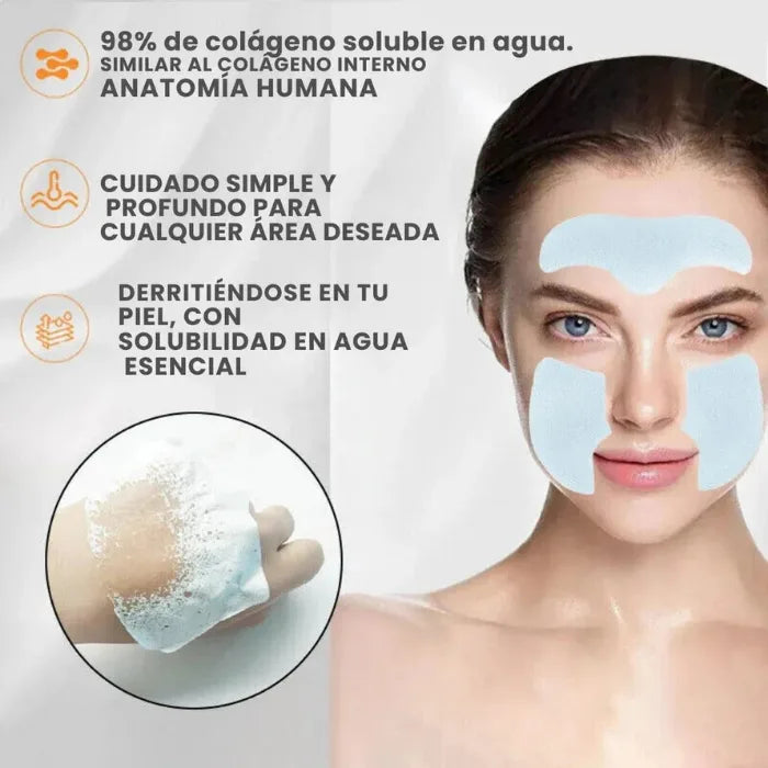 🌸 Naturaful™ – Parche Antiarrugas de Colágeno para un Rostro Más Liso y Suave