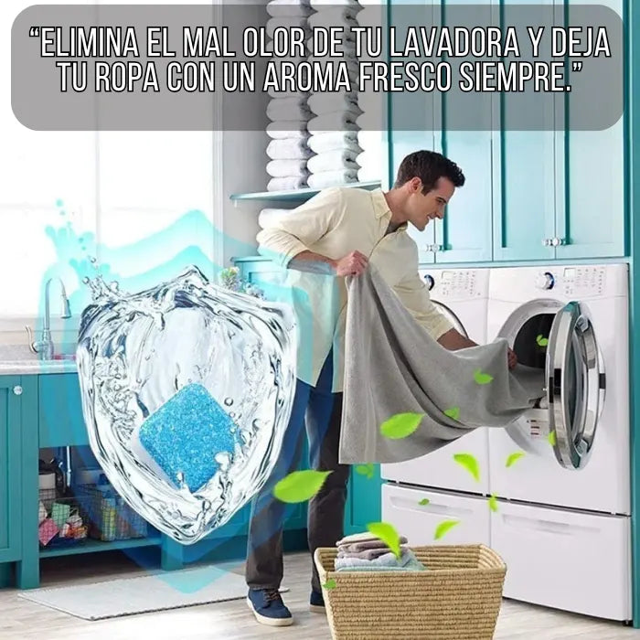 Pastillas limpiadoras y eliminadoras de olores para lavadoras
