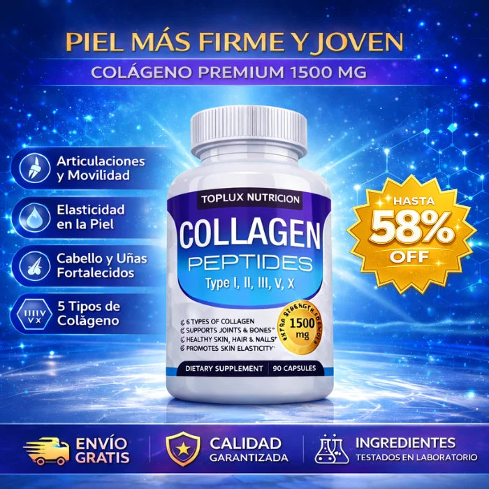 Collagen Peptides™ – Devuélvele vitalidad a tu piel y fuerza a tu cabello con 5 tipos de colágeno