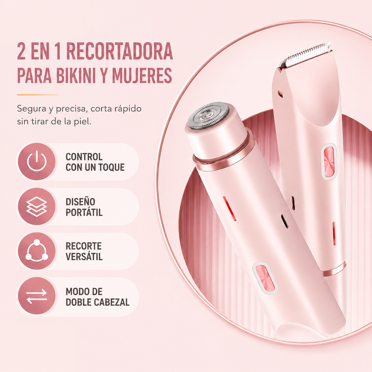DuoCare™ - Precisión 2 en 1 para una depilación más cómoda