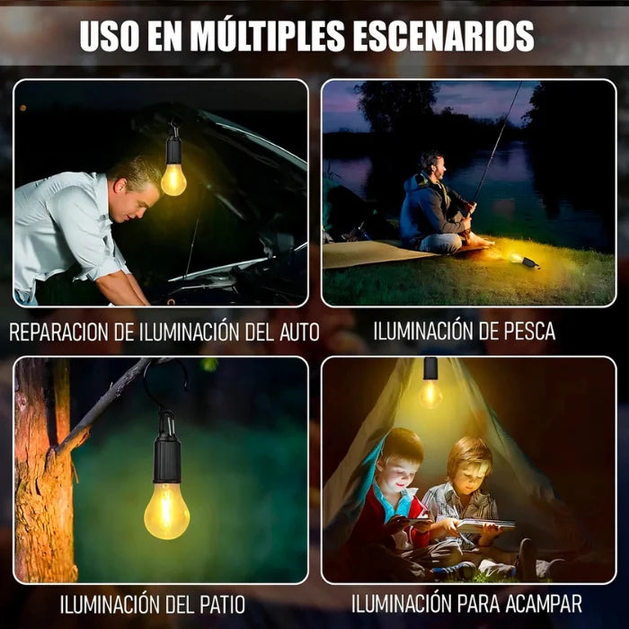 AMPOLLETA SOLAR RECARGABLE USB EMERGENCIA