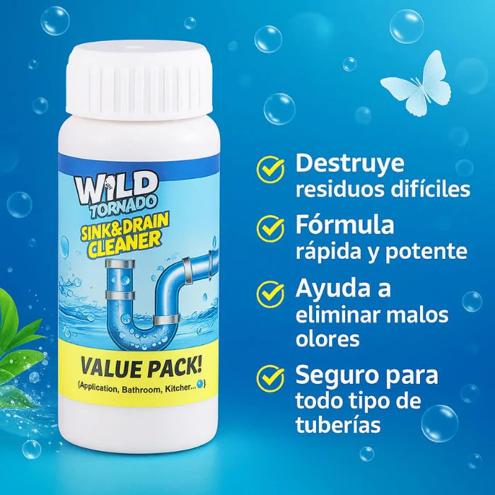 Wild Tornado™ – Destapador y Limpiador de Cañerías Profesional x3