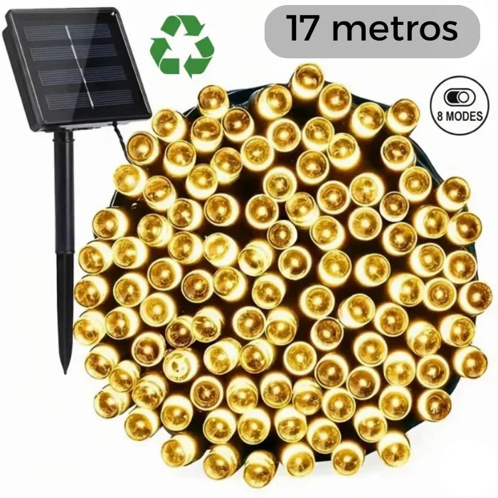 LUCES SOLARES LED NAVIDEÑAS - 17 MTS - 170 LED