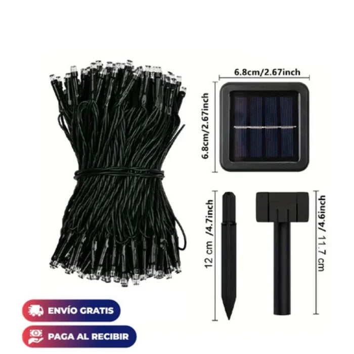 LUCES SOLARES LED NAVIDEÑAS - 17 MTS - 170 LED