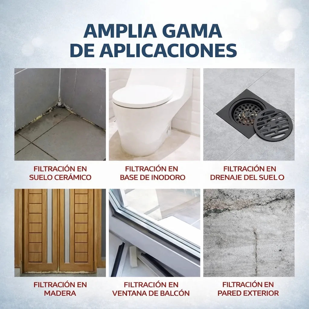 SellaPower Transparente™ - Repara goteras fácil, resistente a lluvia y sol