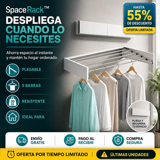 SpaceRack™ - Despliega cuando lo necesites y ahorra espacio al instante