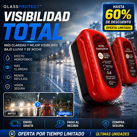 GlassProtect™ - Mejora la visibilidad de tu parabrisas bajo lluvia y de noche