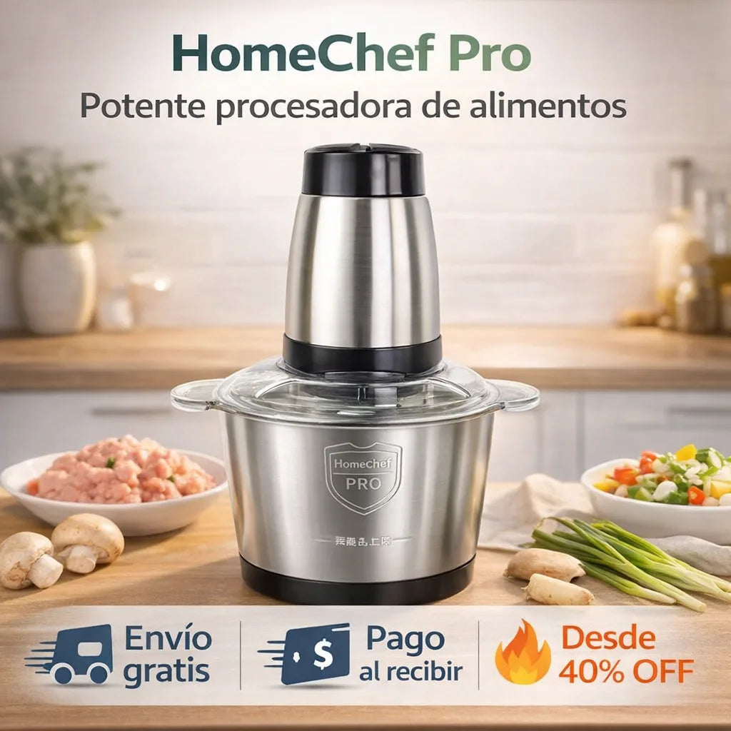 PROCESADORA DE ALIMENTOS 2L ACERO INOXIDABLE