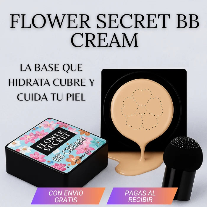 FLOWER SECRET BB CREAM HIDRADANTE CON ACABADO NATURAL Y LARGA DURACION