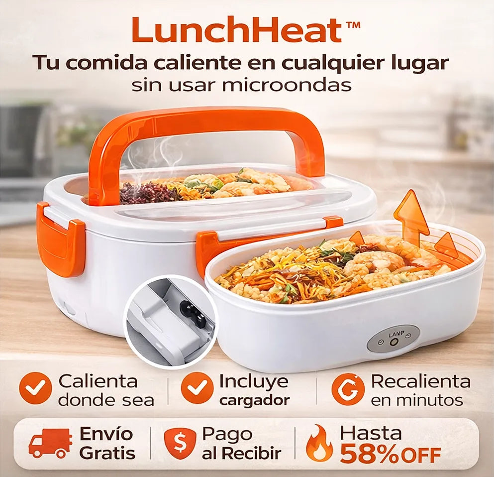LunchHeat™ - Tu comida caliente en cualquier lugar sin usar microondas