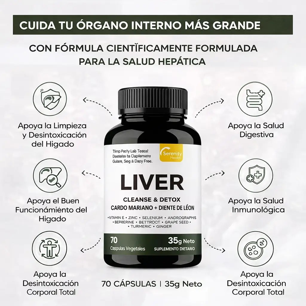 LIVER CLEANSE & DETOX – Fórmula natural para la limpieza y bienestar del hígado