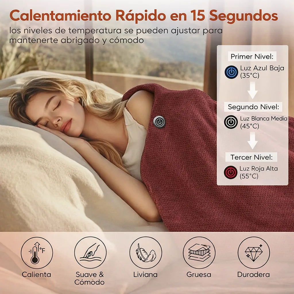 MantaTérmica USB Pro™ - Ajusta tu temperatura y siente calor real en segundos