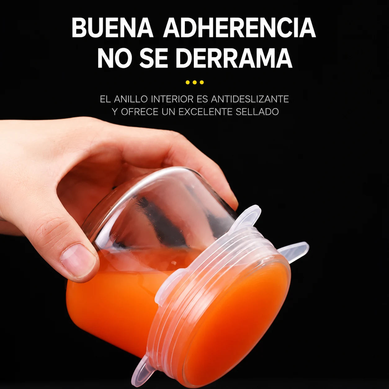 Pack Tapas de Silicona - Mantén tus alimentos frescos por más tiempo con un sellado práctico y reutilizable."