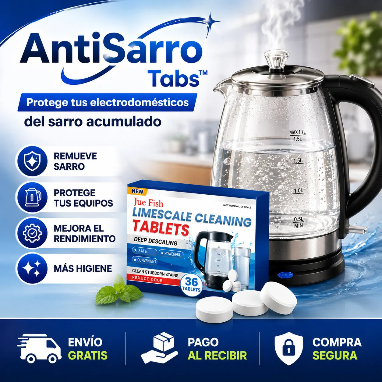 AntiSarro Tabs™ - Tabletas antisarro para una limpieza rápida y segura