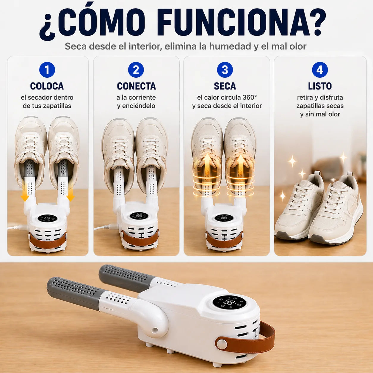 Secador UV para Zapatillas™ - Seca y desinfecta eliminando humedad y mal olor
