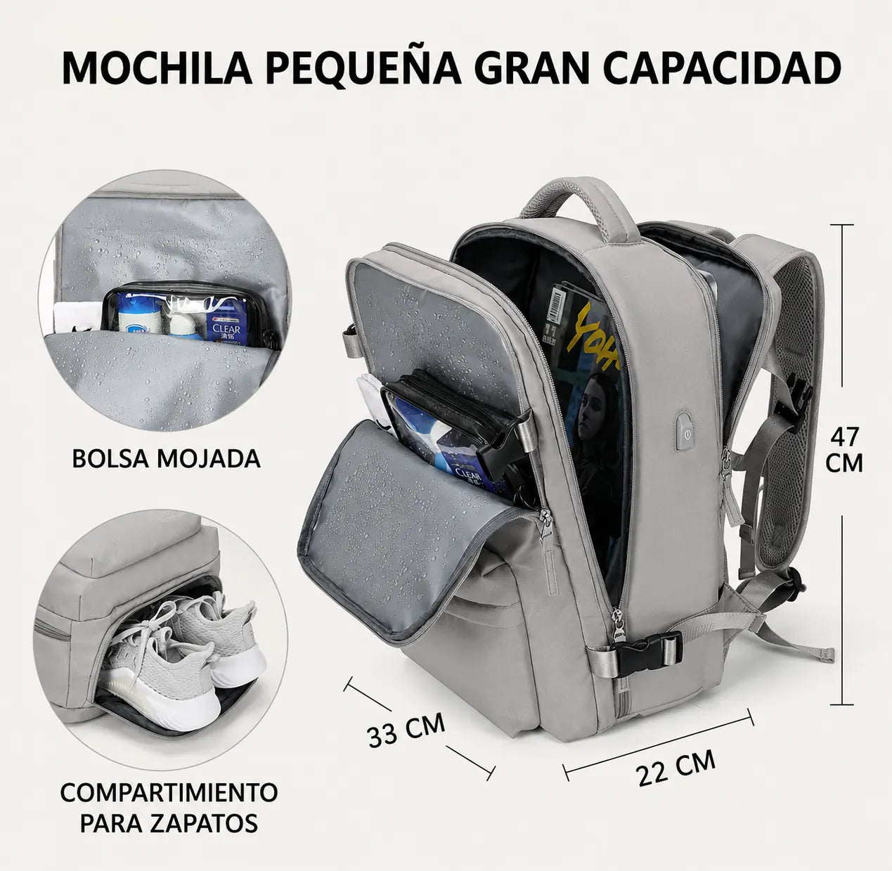 Mochila Viajera™ - Espacio, orden y comodidad en cada trayecto