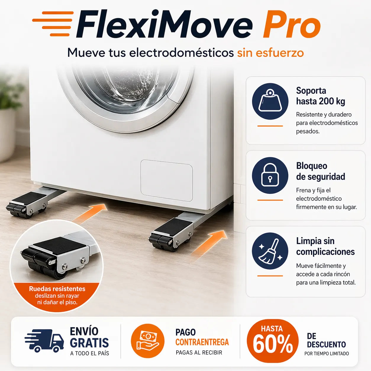FlexiMove Pro - Mueve tus electrodomésticos sin esfuerzo