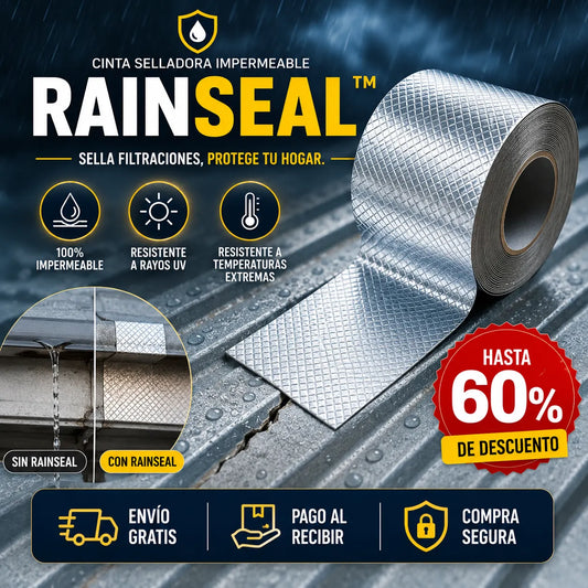 RainSeal™ - Sella filtraciones antes de que las lluvias empeoren el problema.